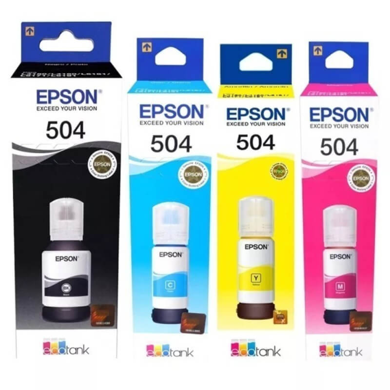 Tinta Epson 504 Kit 4 Colores Compatible AAA EcoTank