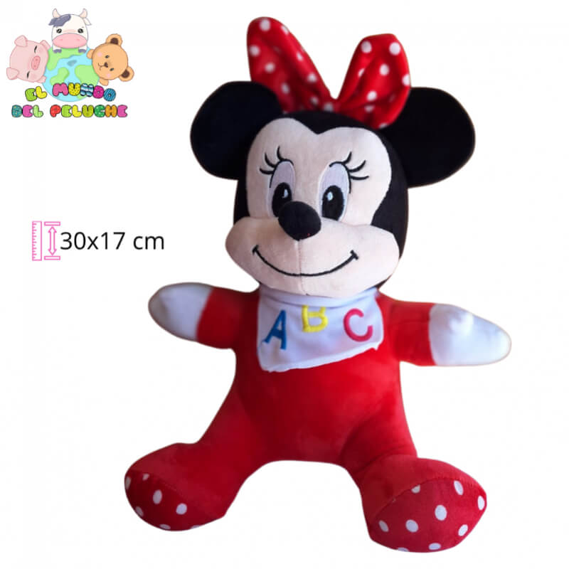 Minnie Mouse Bebé | Peluche Suave Educativo | 30x17 cm | El Mundo del Peluche