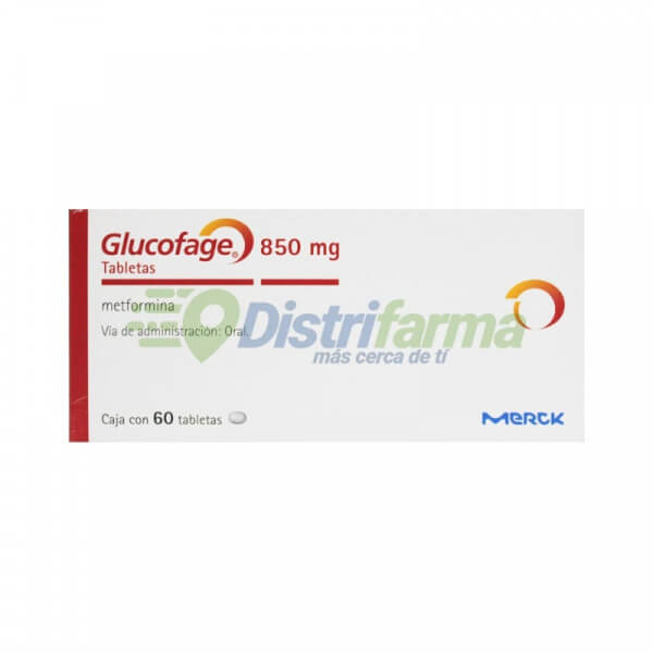 GLUCOFAGE 850MG TABLETAS X 60*6