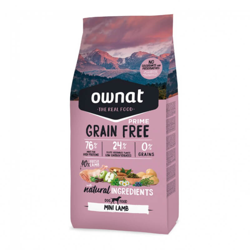 Ownat Grain Free Cordero Mini Adult 1kg
