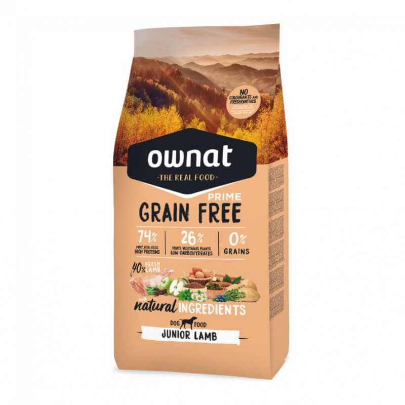Ownat Grain Free Junior Cordero 12kg