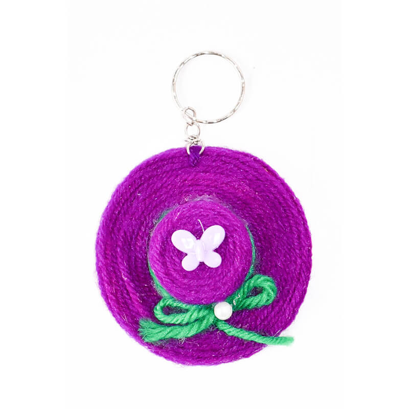 Llaveros Mini Sombreros Artesanales - Diseños Únicos