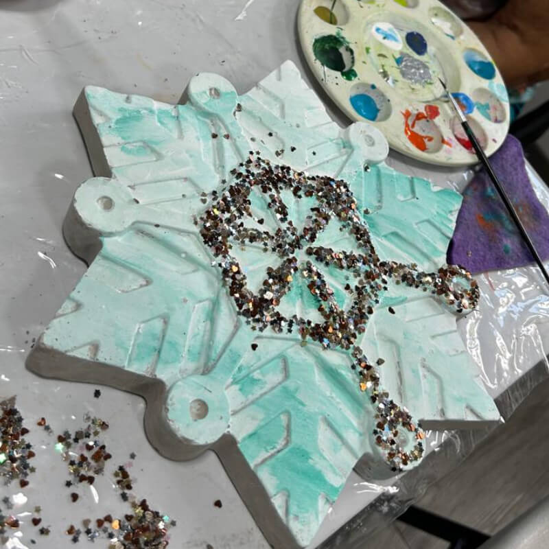 Copo de Nieve - Piedra Decorativa 3D para Artes y Manualidades