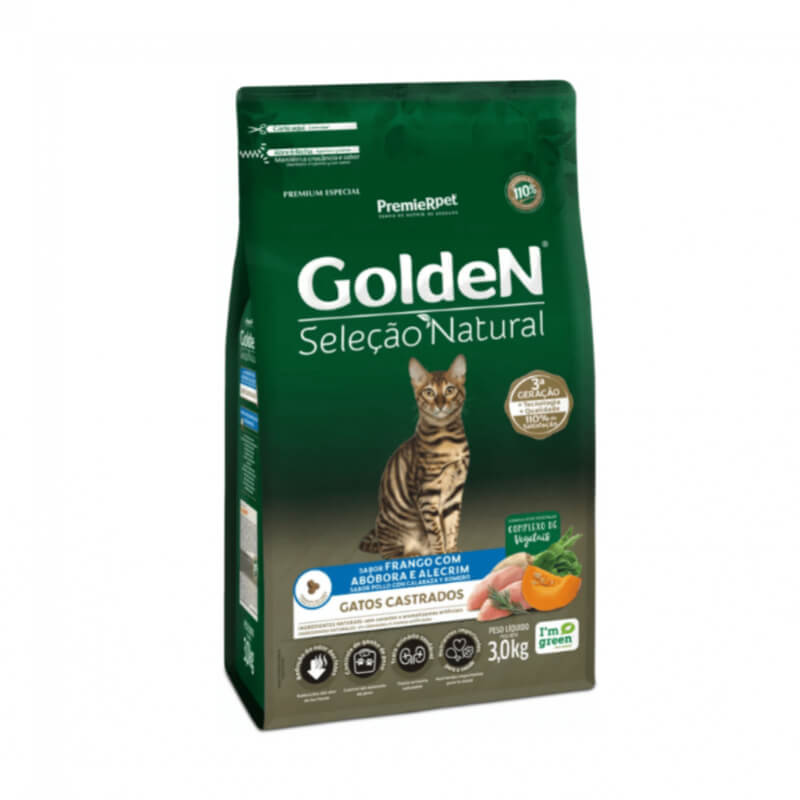 Golden Selección Natural Gatos Castrados 3Kg
