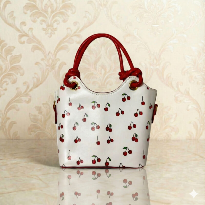 Cartera Cereza Concho Vino: Cuerdas Anudadas, Estilo Único