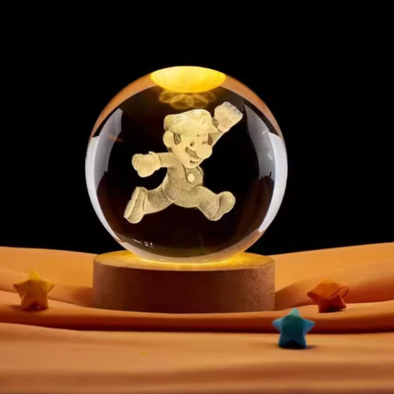 Lámpara Esfera Cristal 3D 6cm