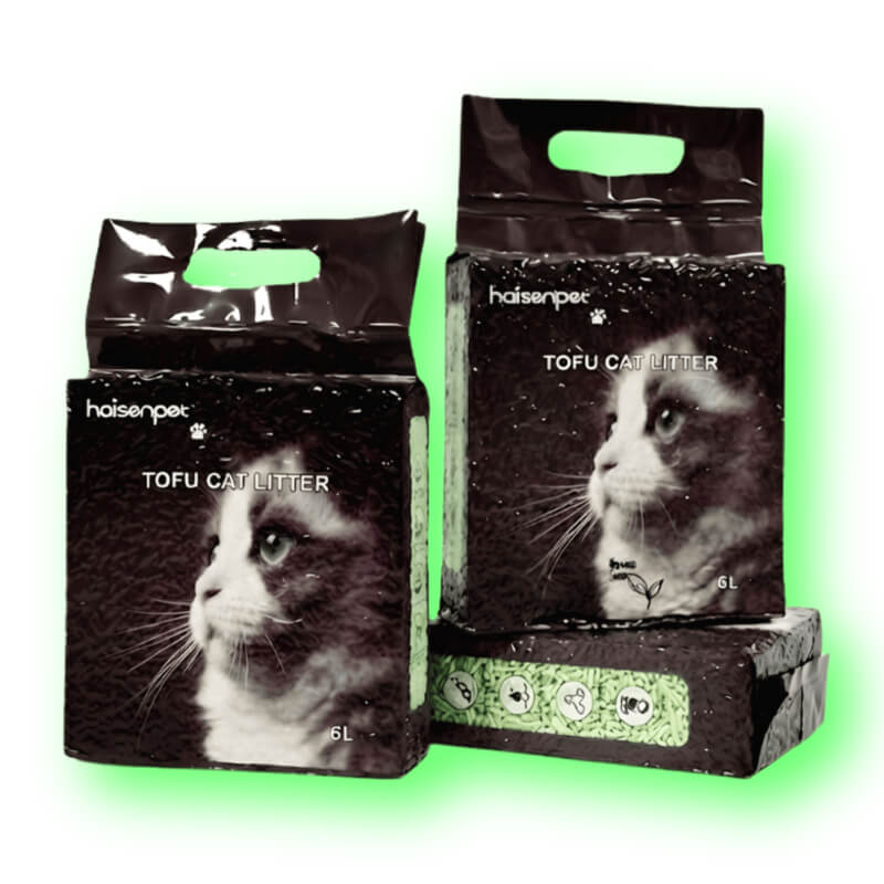 Arena para gatos Haisenpet Orgánica 2.5kg Te Verde