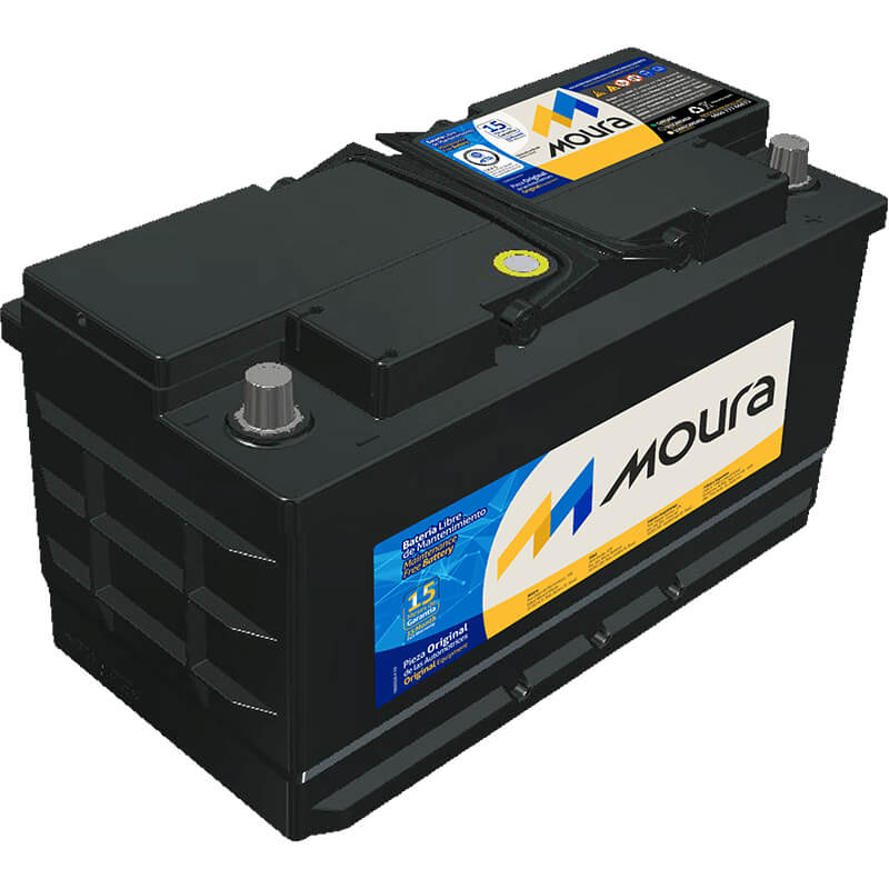 BATERIA MOURA BRASILEÑA 49 M100QD CON 21 PLACAS 100 AMPERIOS POLARIDAD DERECHA (+ -)