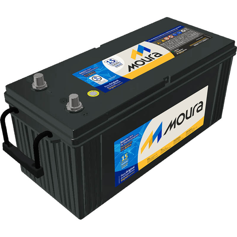 BATERIA MOURA BRASILEÑA N150 MB135 CON 21 PLACAS 135 AMPERIOS POLARIDAD DERECHA (+ -)