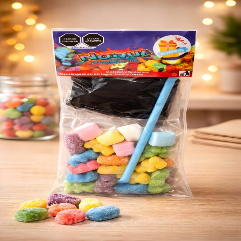 Gomitas ositos neón sabor a frutas | Nocaut Snacks