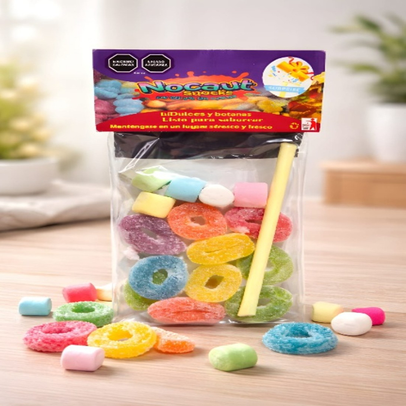Gomitas mini aro colores | Nocaut Snacks