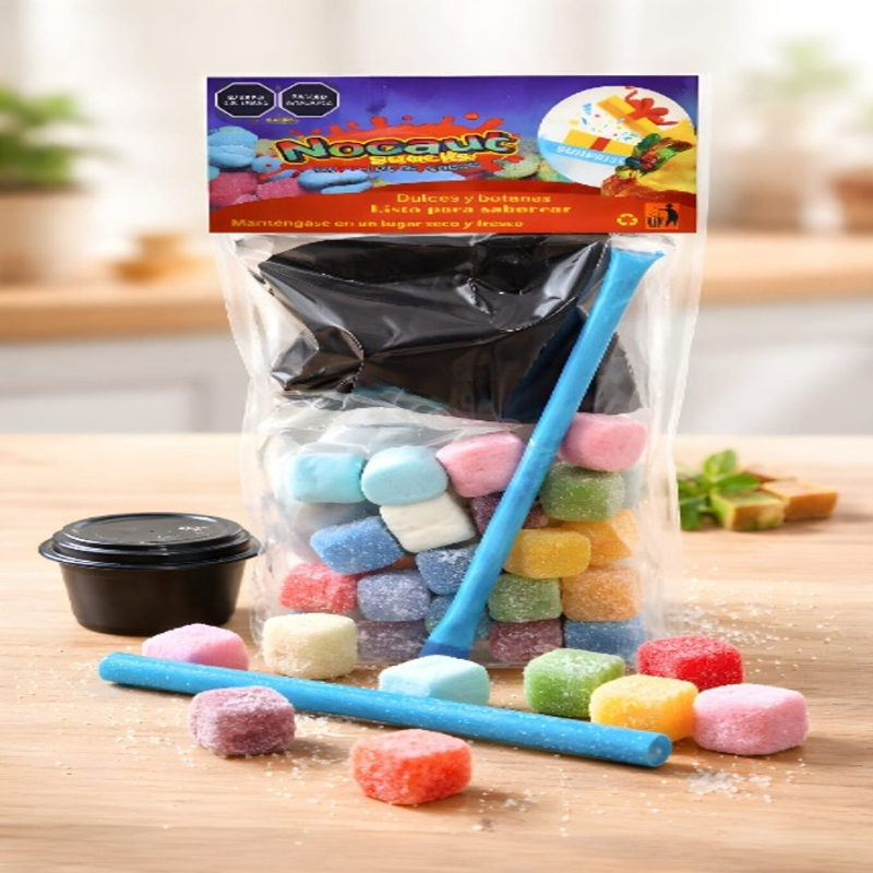 Gomitas cubitos neón | Nocaut Snacks