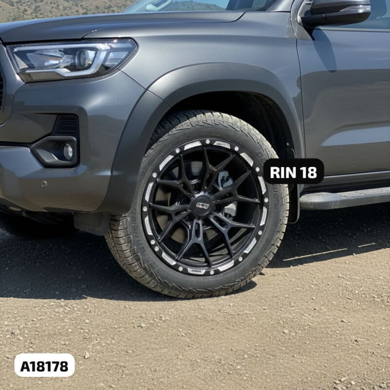 AROS 18X9 RIMAX MAGNESIO 139.7X6 BLACK MACHINE A18.178
