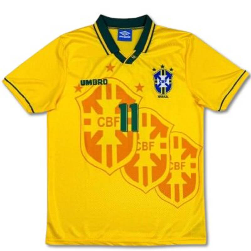 CAMISETA BRASIL MUNDIAL - 1994 (#11 ROMÁRIO) RETRO