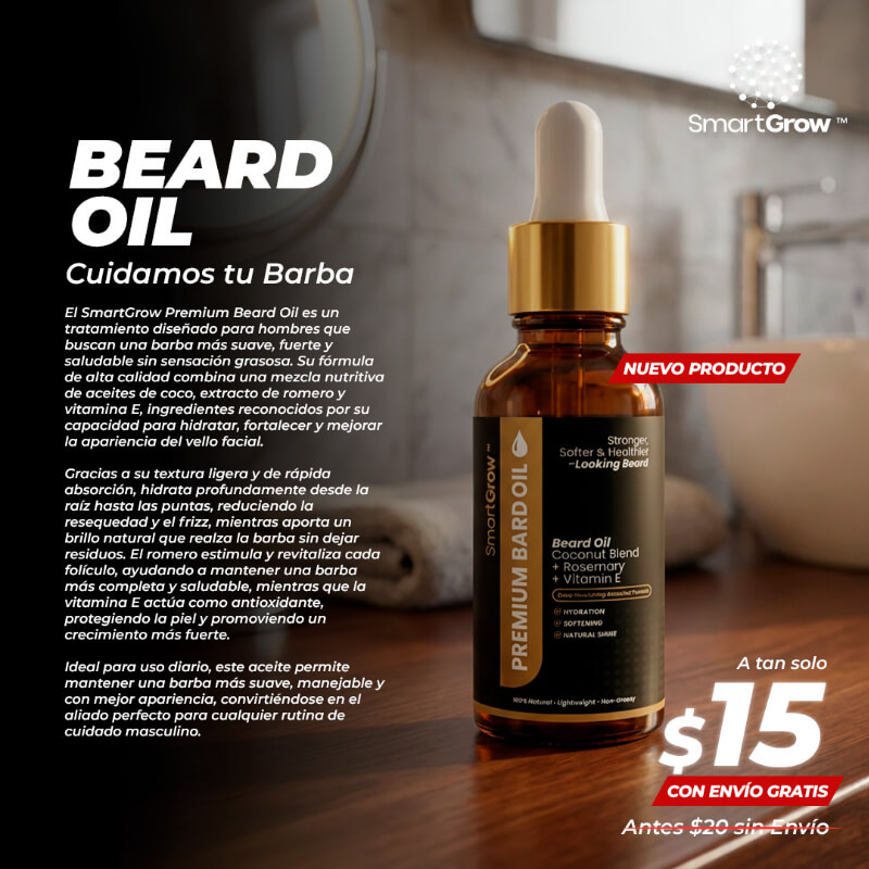 Aceite Premium para Barba (Hidratación y Fortalecimiento)