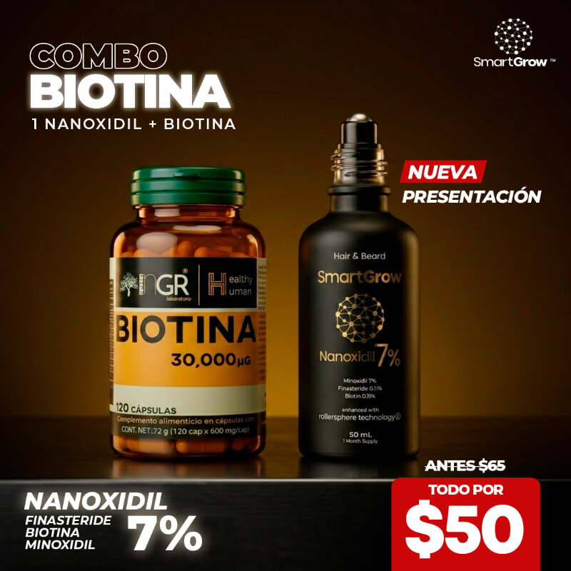 Nanoxidil + Biotina|Barba y Cabello