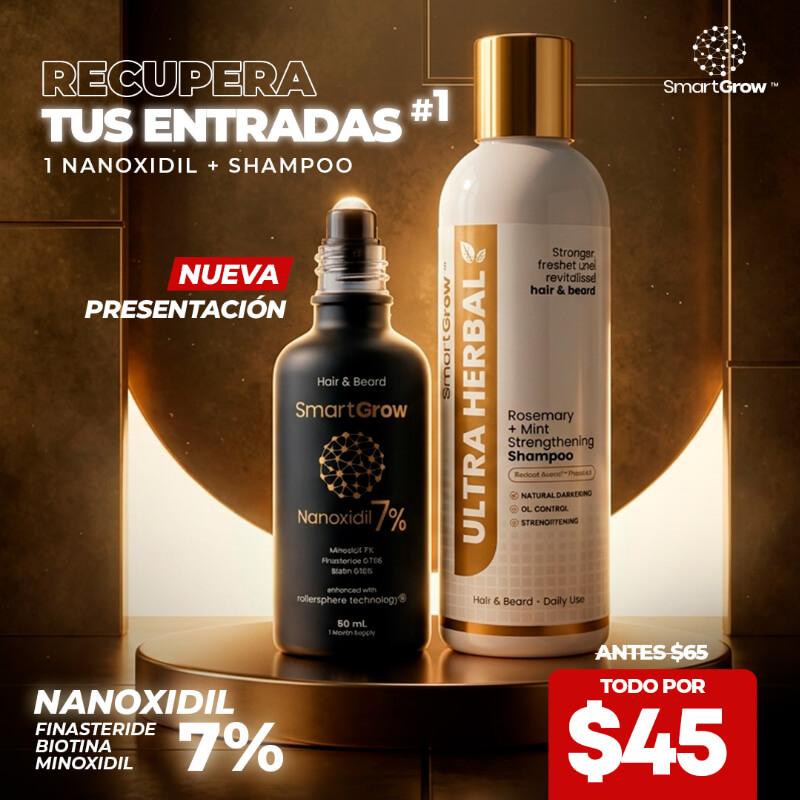 Nanoxidil + Shampoo Ultra Herbal|Barba y Cabello