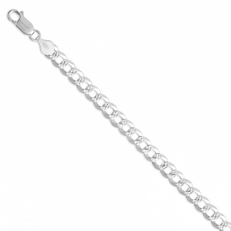 Cadena Grumet Plata 925 Genuina - Lomo de Corvina, Cubana, Martillada - 60cm Hipoalergénica para Hombre