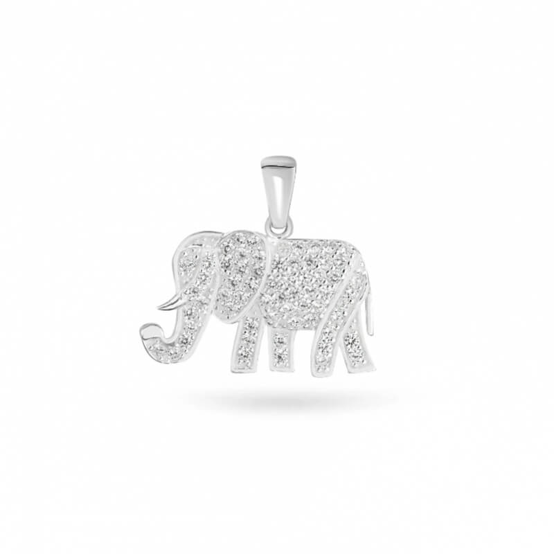 Dije Elefante de Plata 925 - Amuleto de la Suerte y Sabiduría (2x1cm)