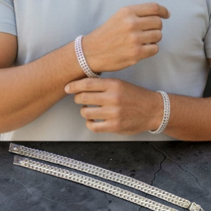 Pulsera Hombre Gruesa de Acero Inoxidable - Diseño Robusto, 22-23 cm. Joyería Masculina Duradera y Elegante. ¡Estilo Único!