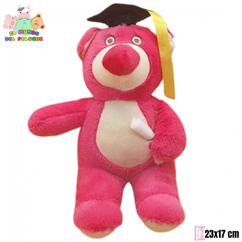 El Mundo del Peluche Peluche de Graduacin | Oso Lotso Graduado Rosa con Birrete y Diploma | 23x17 cm | El Mundo del Peluche El Mundo del Peluche Peluche de Graduacin | Oso Lotso Graduado Rosa con Birrete y Diploma | 23x17 cm | El Mundo del Peluche