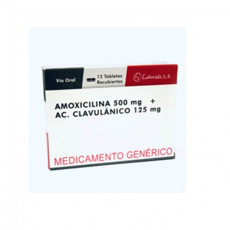 AMOXICILINA 500MG+AC CLAV 125MG TABLETAS X 12