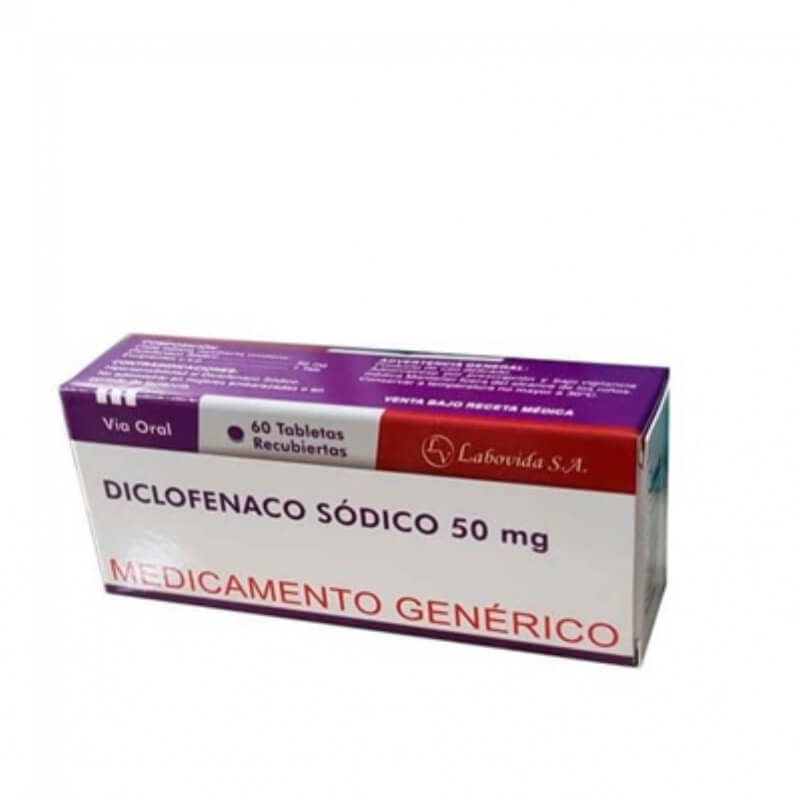 DICLOFENACO 50MG SODICO TABLETAS X60