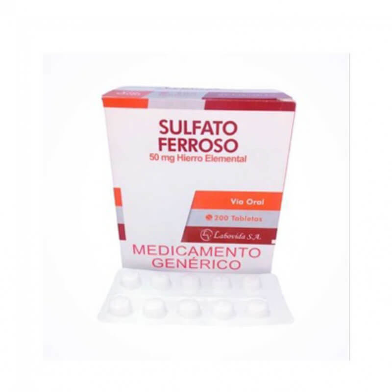 Sulfato Ferroso 50mg (200 caps x 20)