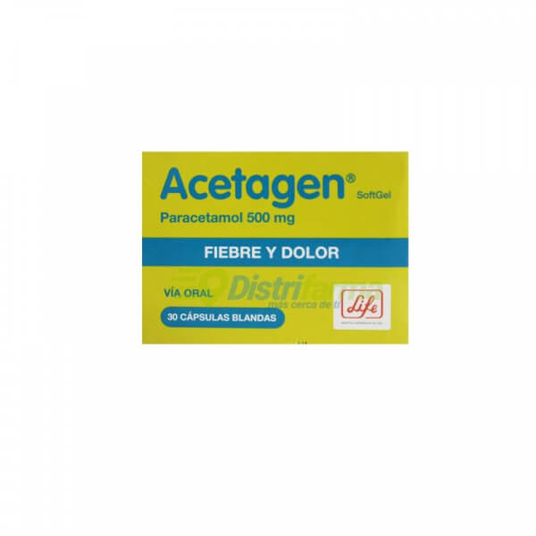 ACETAGEN SOFTGEL 500MG CAPSULAS X 30 *3